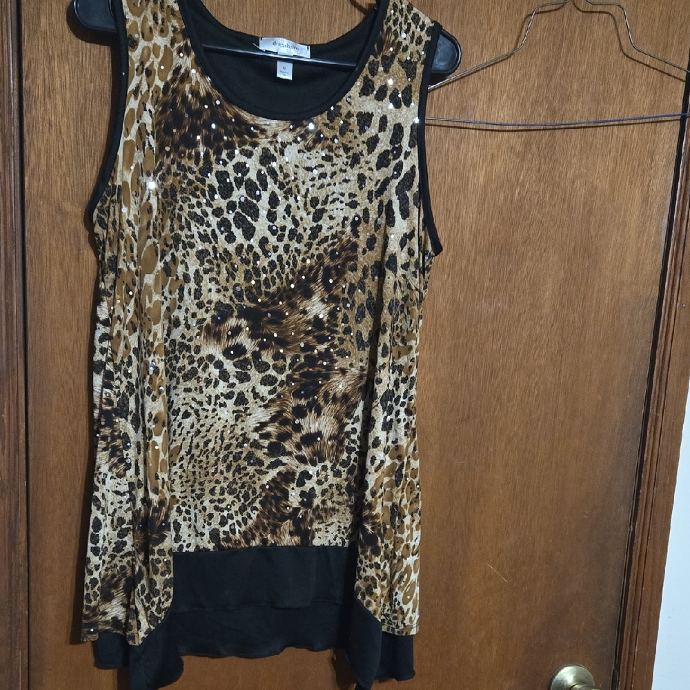 dressbarn Animal Print Tank Top